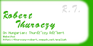 robert thuroczy business card